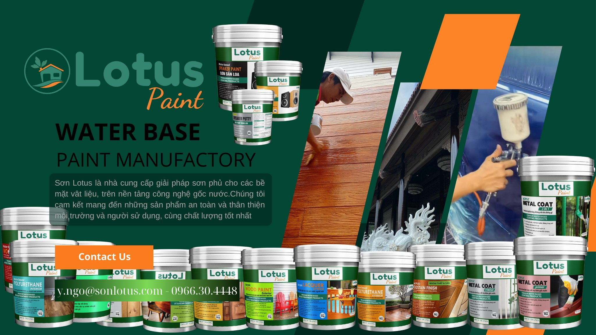 Sản phẩm sơn Lotus Paint chính hãng